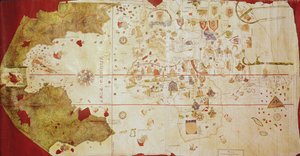 Mappa Mundi，1502（纸上水粉，钢笔和墨水）